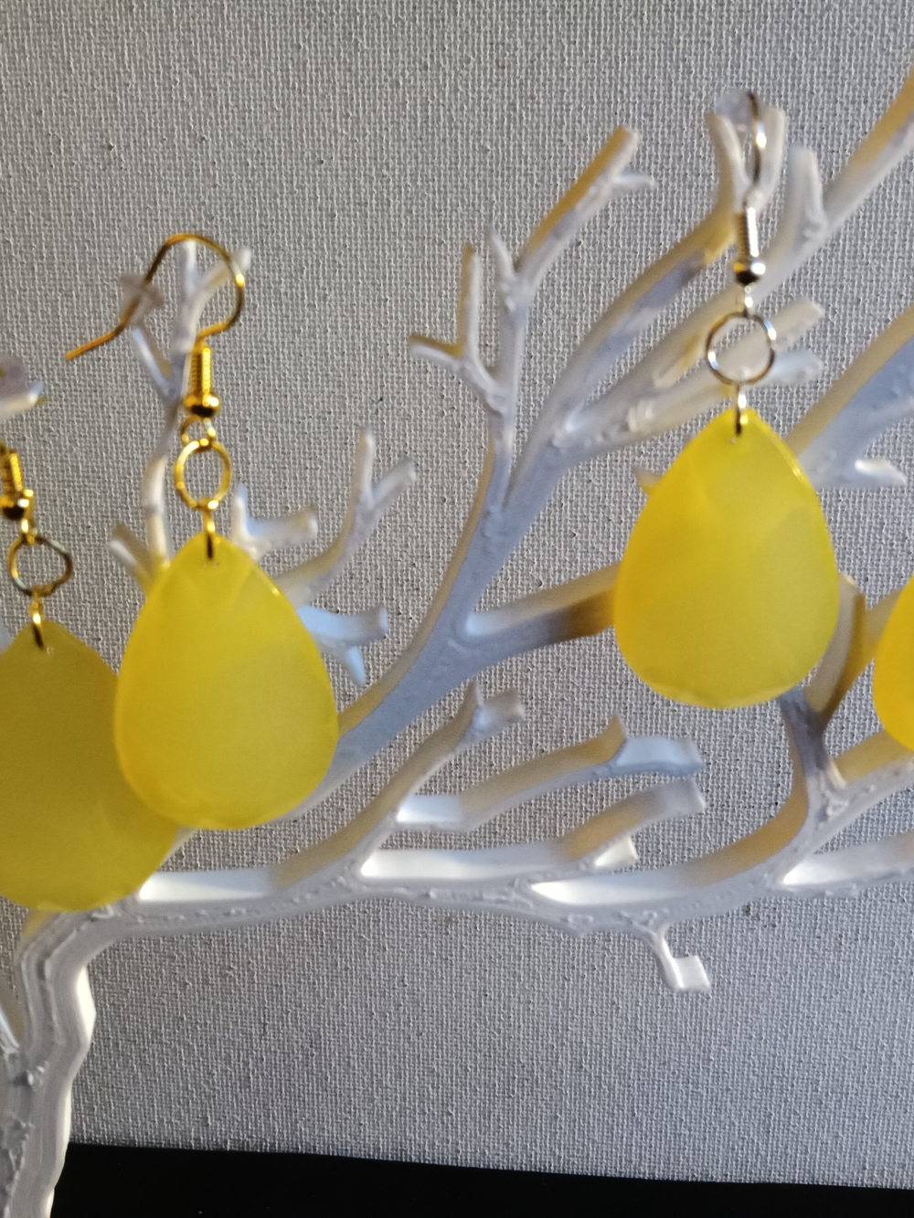 Yellow Teardrop Dangle Earrings - Women Jewelry
